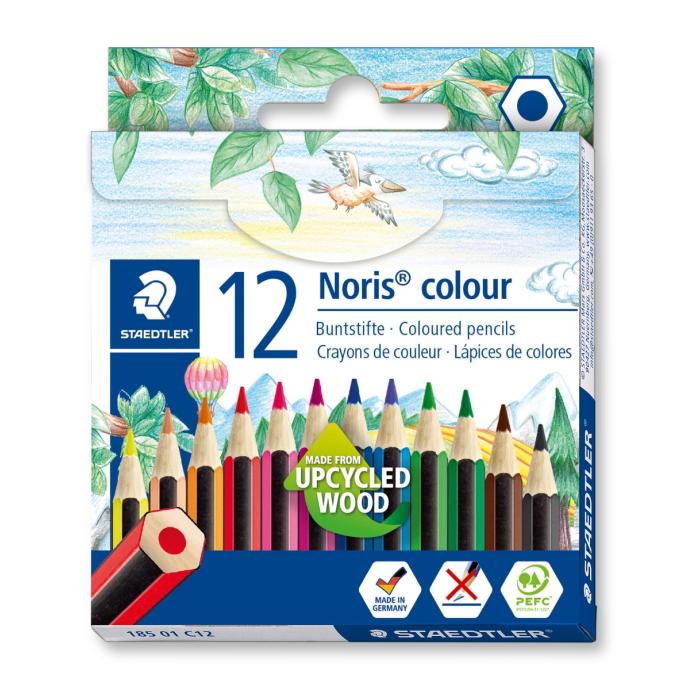 Цветни моливи Staedtler NC 185, 12 цвята, къси