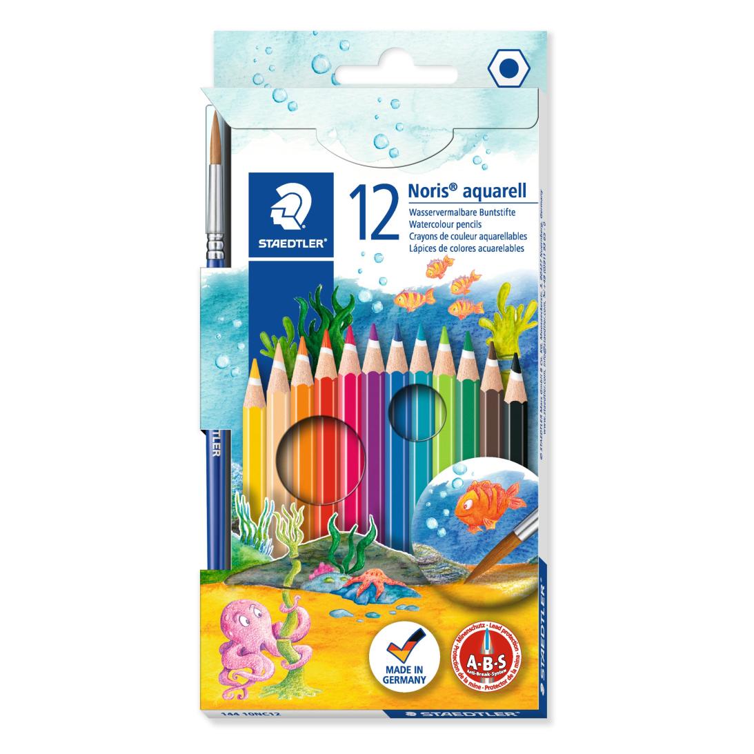 Цветни моливи Staedtler NC Aquarell 144, 12 цвята