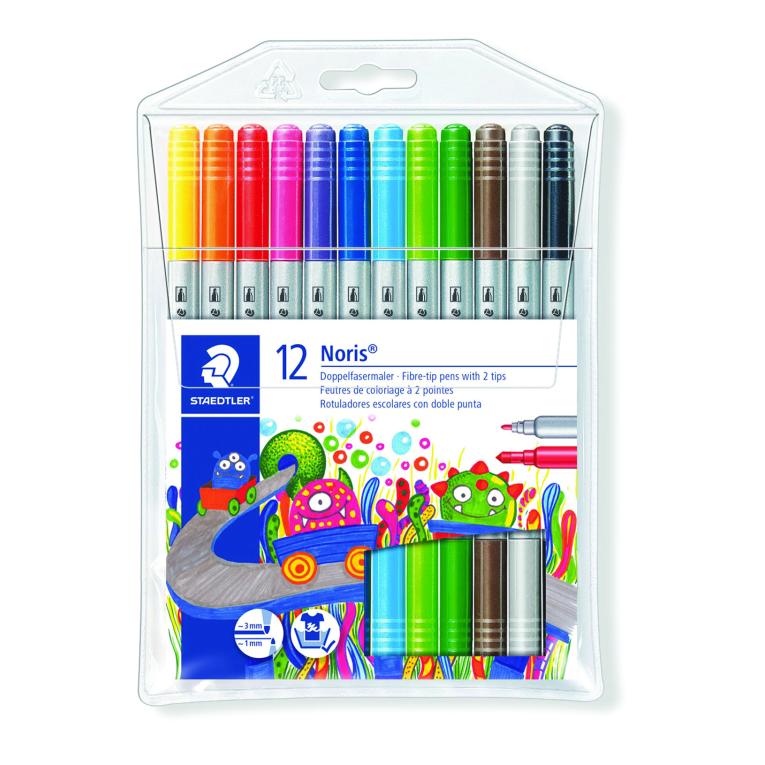 Двувърхи флумастри Staedtler NC 320, 12 цвята