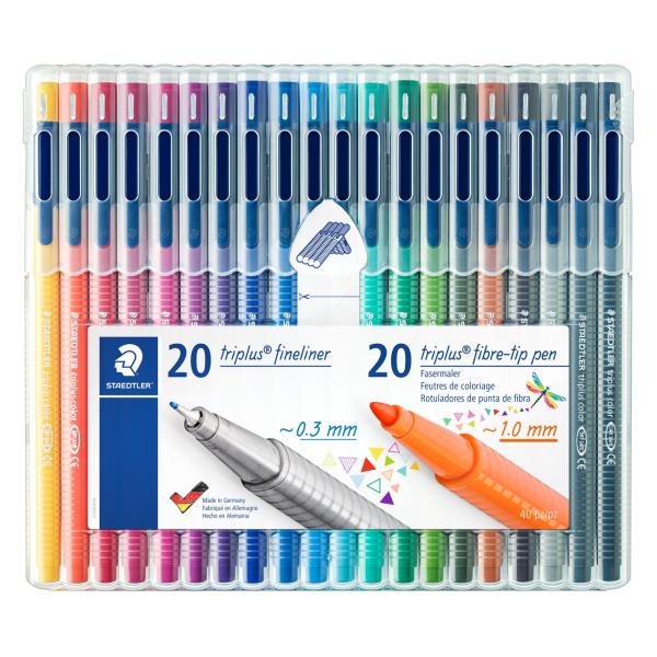 Комплект тънкописци Staedtler Triplus 323&338, 40 броя