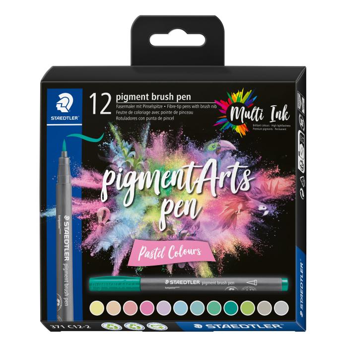 Маркери Staedtler Pigment Arts 371, 12 цвята, 371 c12-2