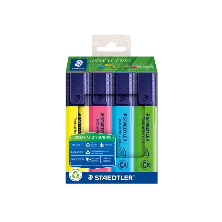 Комплект текстмаркери Staedtler 364 rPP, 4 цвята