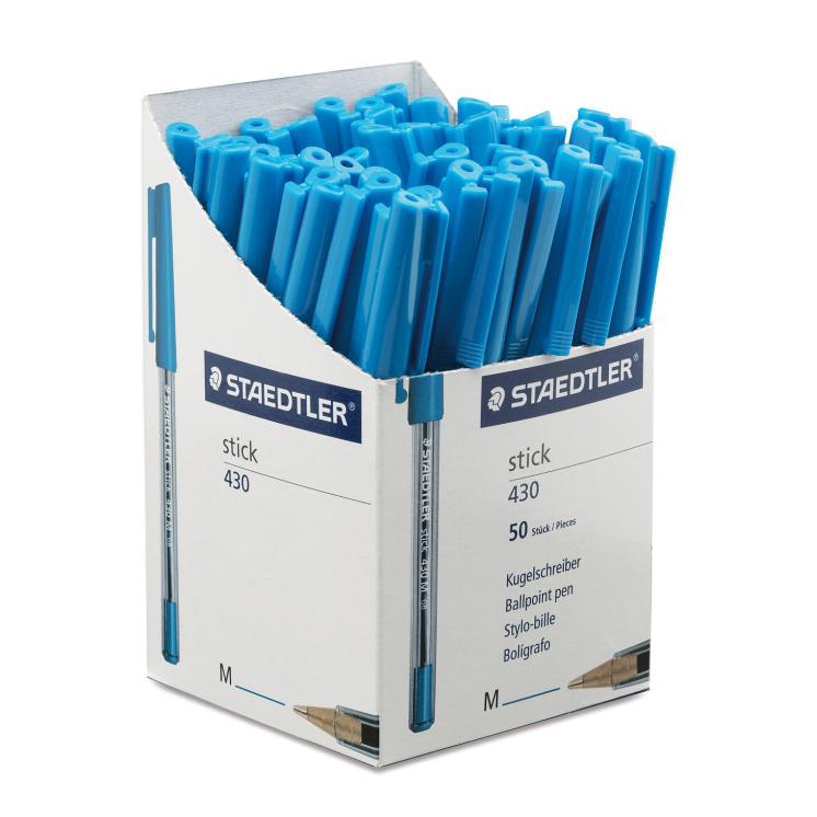 Химикалка Staedtler Stick 430, оп. 50 броя, асорти