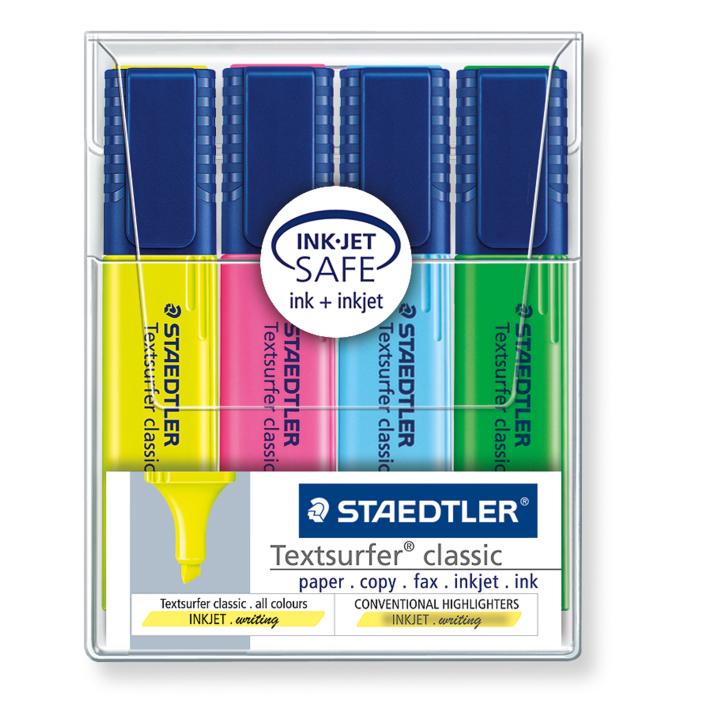 Комплект текстмаркери Staedtler 364, 4 цвята, classic