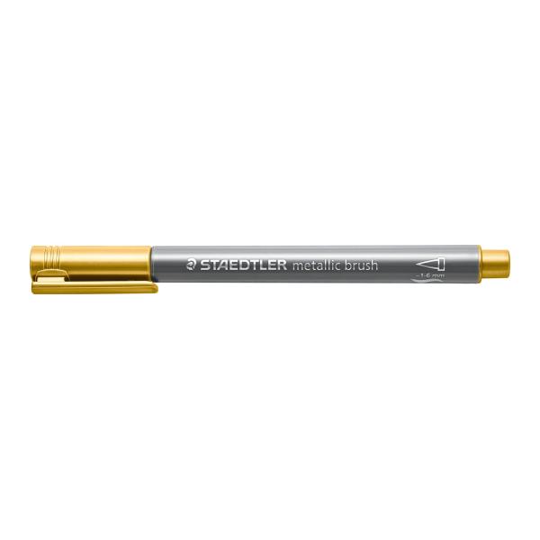 Маркер Staedtler Metallic brush, 1-6 mm, златист