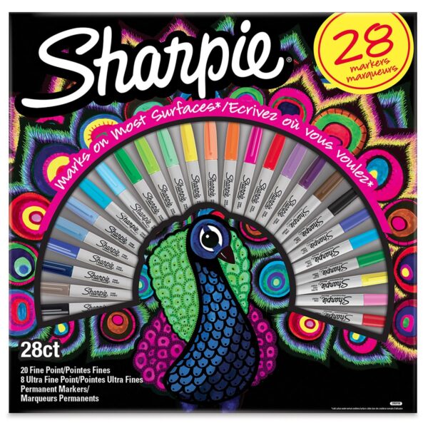 Комплект перманентни маркери Sharpie Big Pack Peacock, 28 броя - Image 2