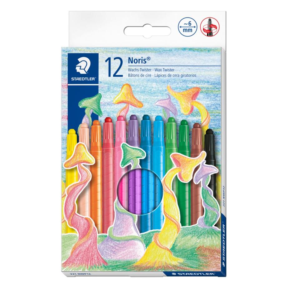 Пастели Staedtler Noris Club Twister 221, 12 цвята