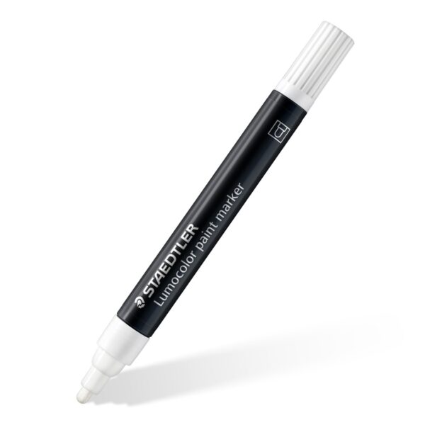 Маркер Staedtler Lumocolor Paint 349, акрилен, бял - Image 2