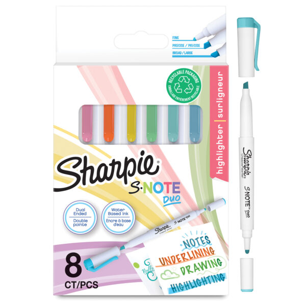 Двувърхи маркери Sharpie S-note, 8 цвята - Image 2