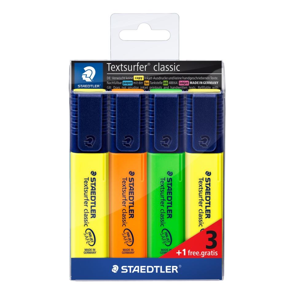 Комплект текстмаркери Staedtler 364, 3+1 броя - Image 2