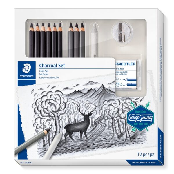 Комплект Staedtler Lumograph Charcoal, 12 части