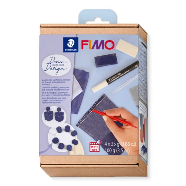 Комплект глина Staedtler Fimo, 4 х 25g, Jeans effect