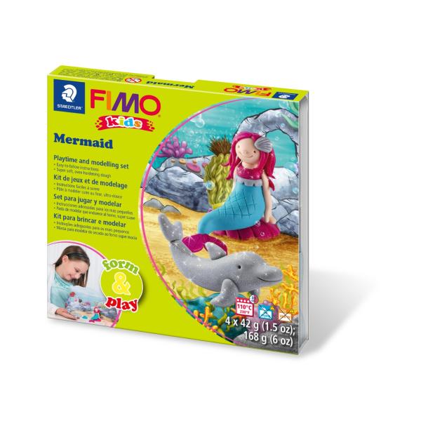 Комплект глина Staedtler Fimo Kids, 4x42g, Mermaid