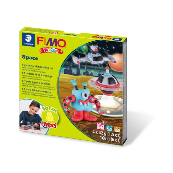 Комплект глина Staedtler Fimo Kids, 4x42g, Space