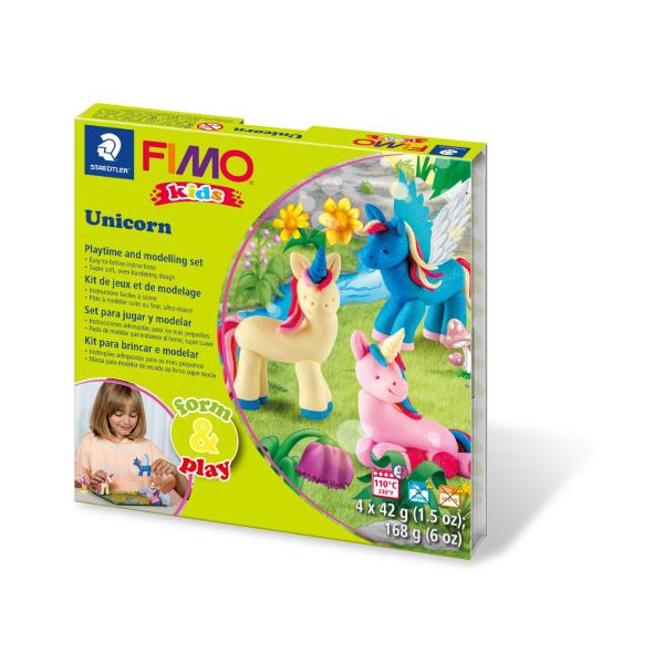 Комплект глина Staedtler Fimo Kids, 4x42g, Unicorn