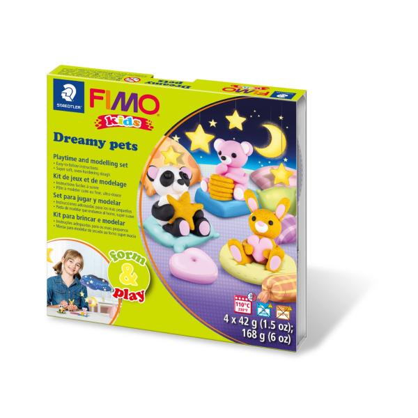 Комплект глина Staedtler Fimo Kids, 4x42g, dreamy pet