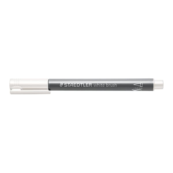 Маркер Staedtler Metallic brush, 1-6 mm, бял - Image 2