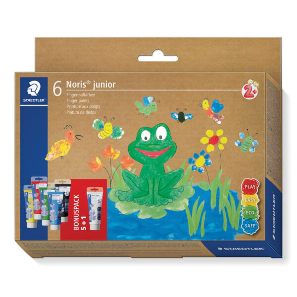 Боя Noris Junior finger paint, 6 цвята x 75 ml - Image 2