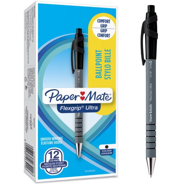 Химикалкa Papermate Flexigrip Ret, М 1mm, черен - Image 2